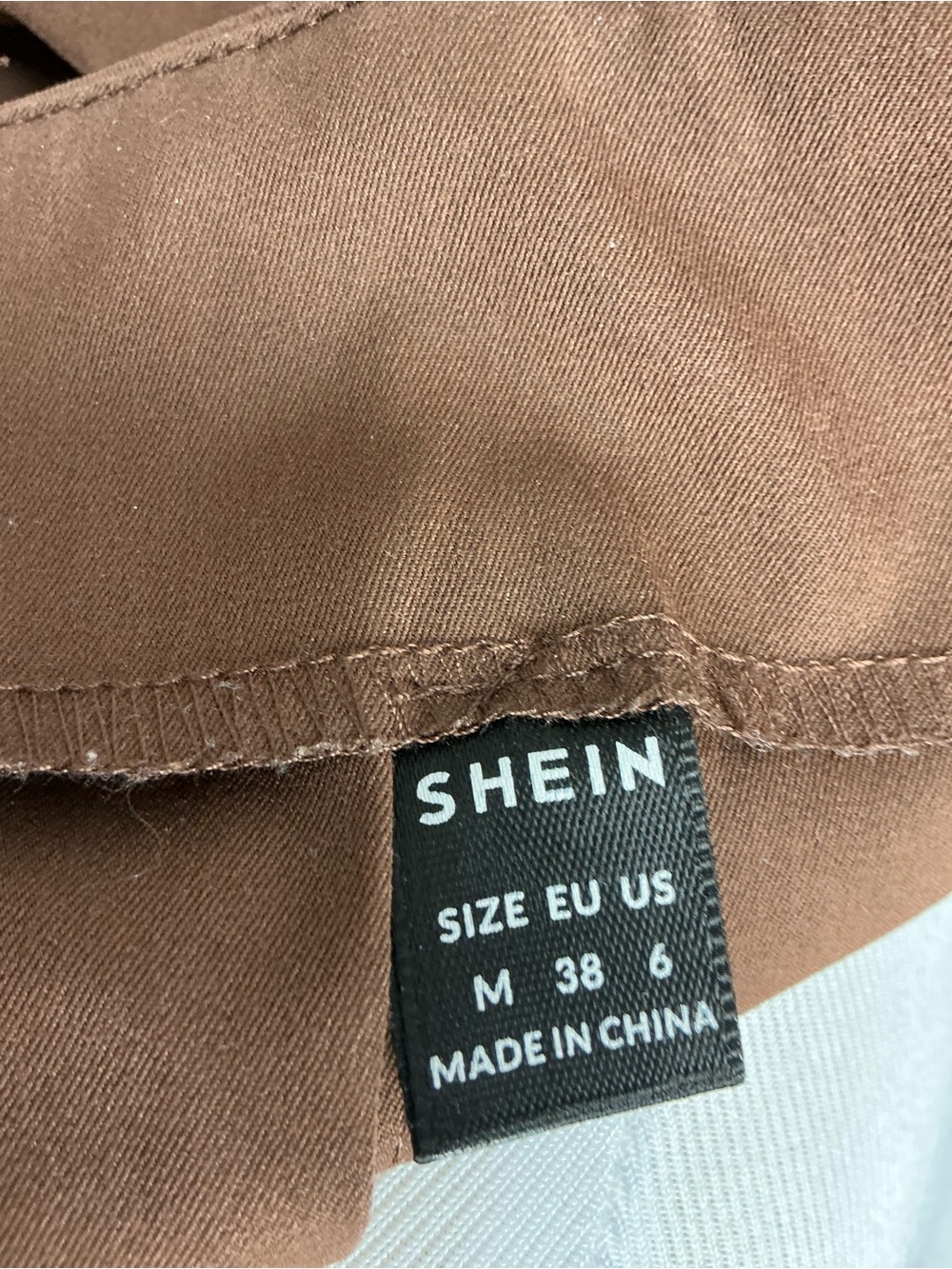 2176 - SHEIN Brown High-Waist Pleated Maxi Skirt - Picture 6 of 8